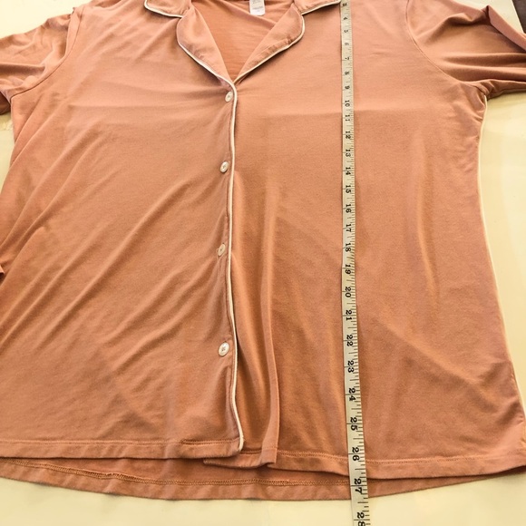 Eberjey Women's Modal Blend Contrast Piping Luxurious Long Pajama Set Size L - Picture 7 of 15